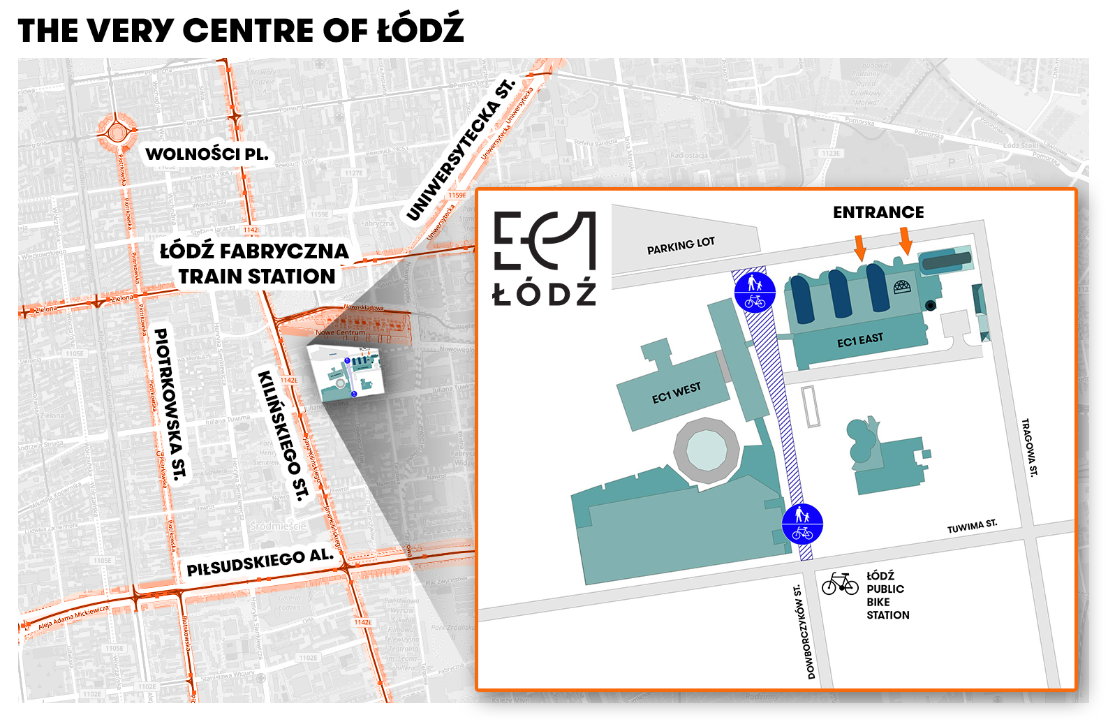 Map of "EC1 Łódź - City of Culture" in Łódź
